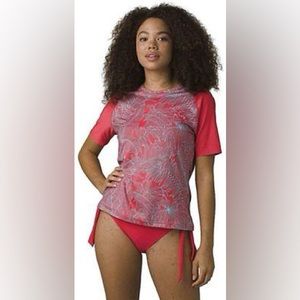 Prana Edge Wave SS Sun Top Papaya Fronds